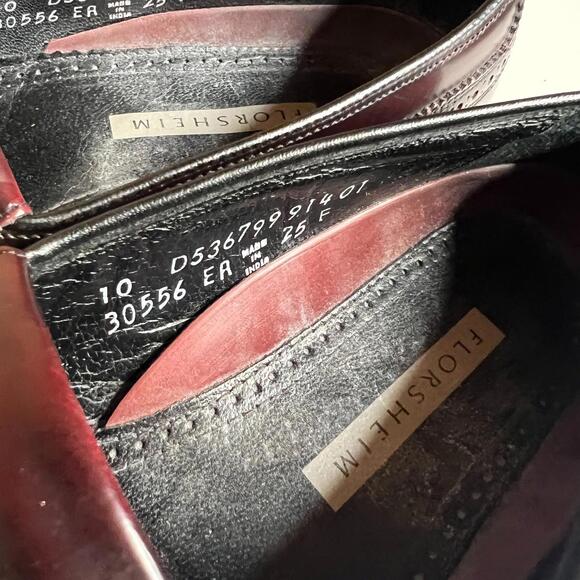 Vintage Florsheim Tassel Loafers Burgundy Leather Men’s Size‎ 10 main image 5